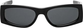 Saint Laurent Zonnebril Vierkant - Dames - Zonnebrillen - Zwart - 56 MM - Accessoires