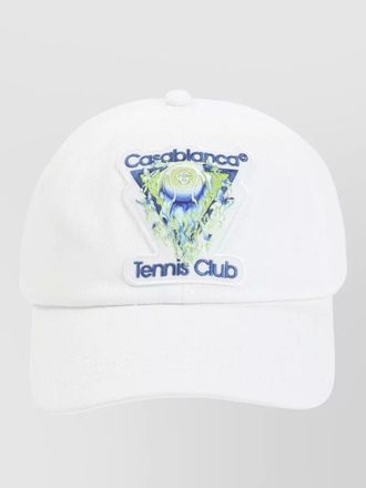 Casablanca flaming tennis cotton canvas baseball hat