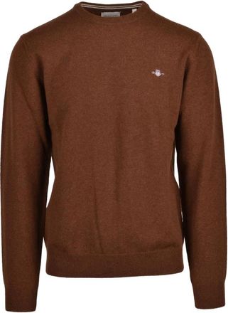 GANT Truien & Vesten, Heren, Bruin, XL, Wol, Pullover met ronde hals
