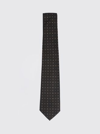 Saint Laurent Cravatta in seta con motivo jacquard astratto