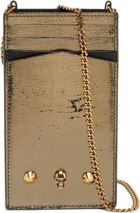 Alexander McQueen Borsa a tracolla Skull - Oro