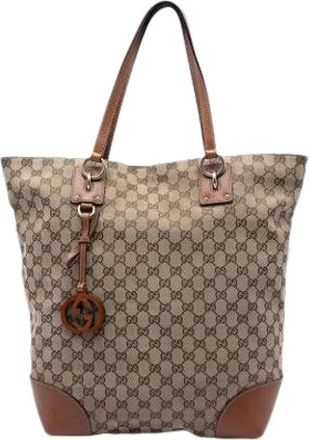 Gucci Pre-owned Tote Bags, female, Beige, Size: ONE SIZE Pre-owned Vintage Tote Bag