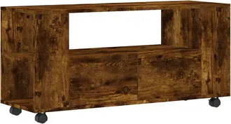 Berkfield Home TV Cabinet Smoked Oak 102x34.5x43 cm Engineered Wood in Brown