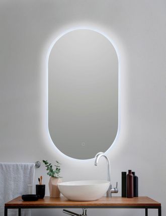 Bathstage Bathstage - 68295 Espejo Led Retroiluminado Ovalado 50x90 Cm Canto Arenado - Ref: Bs-68295