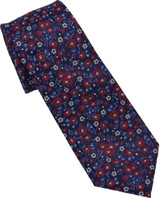 Ben Sherman Floral Jacquard Slim Tie in Navy/Red at Nordstrom Rack