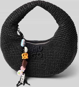 HUGO BOSS Henkeltasche aus Strohgeflecht Modell ZEYA in Black, Gr&ouml;&szlig;e 1
