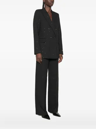 Ermanno Scervino Sequin-Embellished Pinstripe Blazer - Black