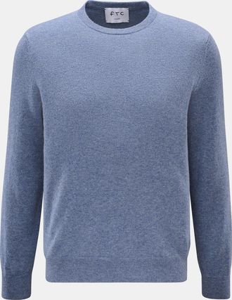 FTC Men - Cashmere crew neck jumper smoky blue melange