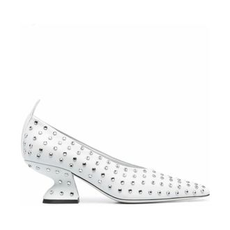 Ferragamo Pumps, female, Blue, 7 UK, 60mm F-heel Rhinestone Pumps