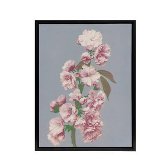 Artery8 Cherry Blossom Flower Bloom Framed Canvas Wall Art Print Ogawa Kazumasa in Pink | Size: W24 x H32