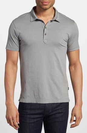 BOSS HUGO BOSS Sedillo 10 Jersey Polo in Light Grey at Nordstrom, Size X-Large