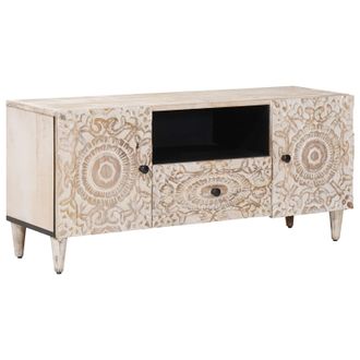 vidaXL Mueble De Tv 105 X 33,5 X 46 Cm Madera De Mango Maciza Vidaxl
