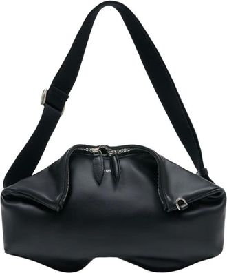 Alexander McQueen Alexander McQueen, Shoulder Bags, male, Black, Size: ONE SIZE Manta Messenger Clutch