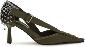 Prada Bicolor Cotton High Heel Womens Pumps