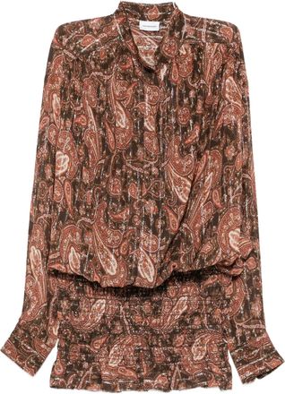 Andamane Das Andamane Rania Smocked Shirt Minikleid