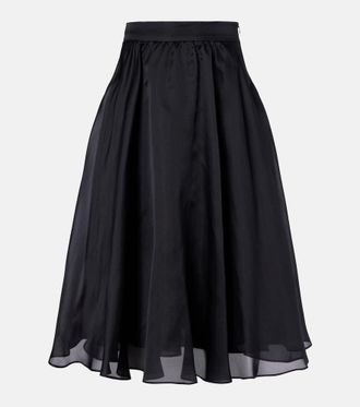 Max Mara Calle silk midi skirt