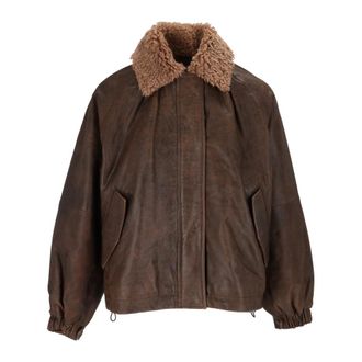 Bully Antat02A Giacca in Pelle - - Jackets - Donna - Marrone - S