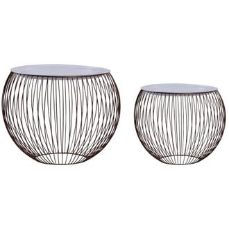 vidaXL Tablas Centrales De 2 Pcs Dorados