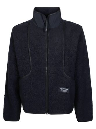 Pas Normal Studios Boxy Cropped Pile Fleece Jacket with High Collar