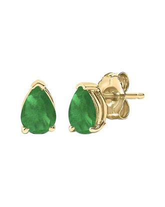 House of Brilliance Haus Of Brilliance Colorful Gemstones 14K 0.80 Ct. Tw. Emerald Stud Earrings