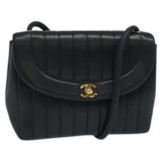 Chanel Pre-owned Shoulder Bags, female, Black, Size: ONE SIZE Pre-owned Leather Shoulder Bag