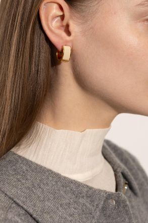 Toteme Gold-plated Earrings, Womens, Cream