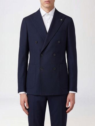 Tagliatore Blazer doppiopetto in lana vergine stretch con rever a lancia