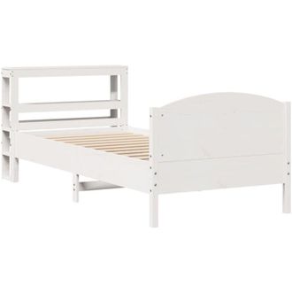 vidaXL Vidaxl - Estructura De Cama Sin Colch&oacute;n Madera Maciza Blanca 75x190 Cm