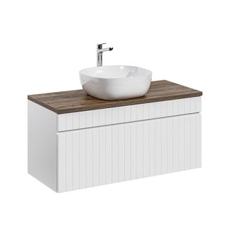 Petits Meubles Mueble lavabo estratificado blanco