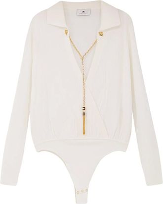 Elisabetta Franchi Mujer, Camisetas, Beige, Talla: S
