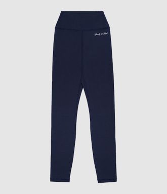 Sporty & Rich Legging Signature Logo Dark Navy