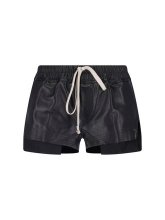 Rick Owens Pantaloncini In Pelle Di Agnello