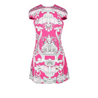 Versace Dames, Jurken, Roze, Maat: XS Viscose