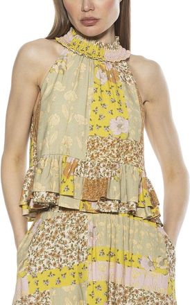 Alexia Admor Roth Linen-Blend Top