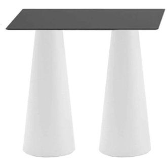 Plust Mesa Alta Rectangular Para Taburetes Dise&ntilde;o Interior Exterior Fura T2-h - Blanco