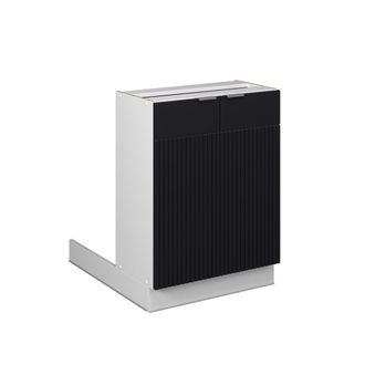 Vicco Isla De Cocina Fame-line, Rayas Negras, 60 Cm Sin Encimera, Vicco