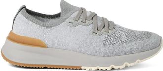 Brunello Cucinelli Cotton Chiné Knit Runner Sneakers Shoes