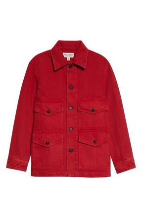 Nili Lotan Leroy Chore Jacket in Scarlet at Nordstrom, Size X-Large