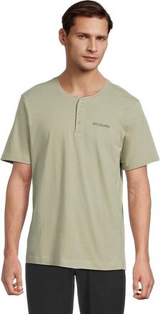 Columbia Landroamer Short Sleeve Henley II Mens Short Sleeve Knit Safari : LG, Cotton