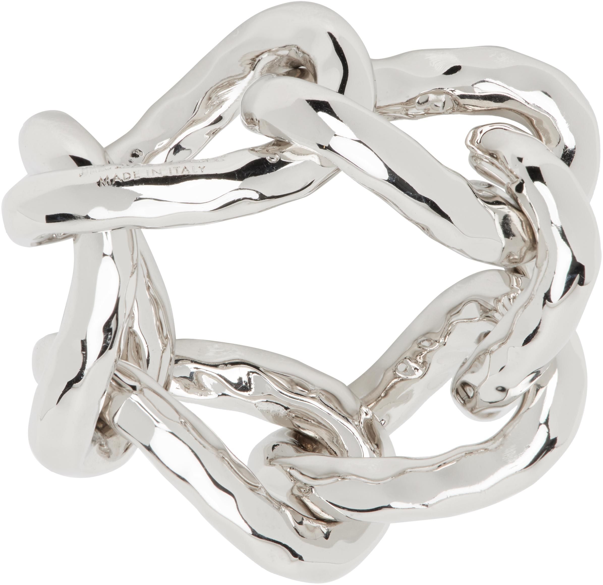 Jil Sander Silver Classic Chevalier Ring Jil Sander