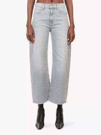 Paige Arellia Ankle Barrel-Leg Stretch Jean In Smokescreen Grey