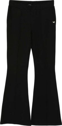 Liu Jo Wide Trousers, female, Black, Size: L Smart Flared Trousers