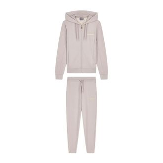 Emporio Armani Elastisch trainingspak met capuchon en rits - Dames - Sport - Beige - Maat: S Viscose