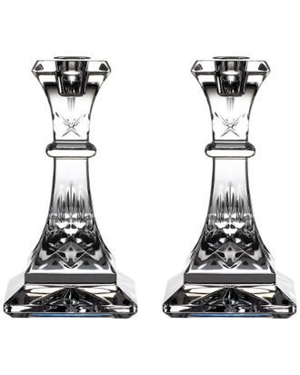Waterford Set Of 2 Lismore Candlesticks With $20 Credit