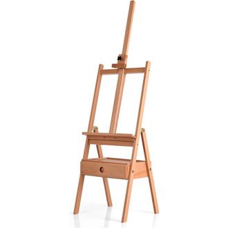 Costway Costway - Caballete De Pintura Con Caj&oacute;n Madera/caballete Para Dibujar De Pie/caballete De Artista De Suelo