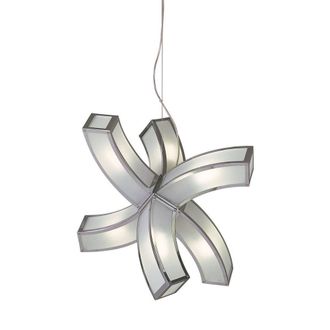 Netlighting Duna GU10 Pendant 6 arms 6 Light L1SGU10 Polished Chrome in Grey