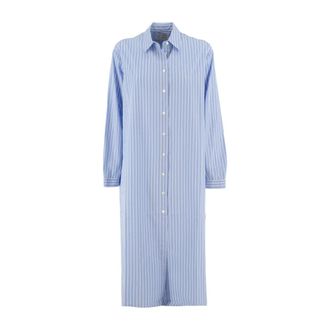 MC2 Saint Barth Shirt Dresses, female, Blue, Size: XS/S Adeline Maxi Shirt Dress