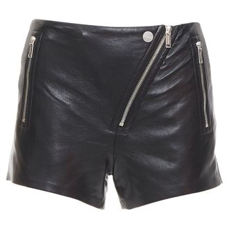 Nanushka Faux Leather Biker Shorts