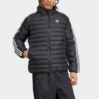 adidas Steppjacke ADIDAS ORIGINALS PADDED COLL JKT, Herren, Gr. M, schwarz-weiss (schwarz, wei&szlig;), Obermaterial: 100% Polyester, Jacken Steppjacke
