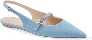 Stuart Weitzman Emilia Mary Jane Slingback Flat in Washed at Nordstrom Rack, Size 7.5
